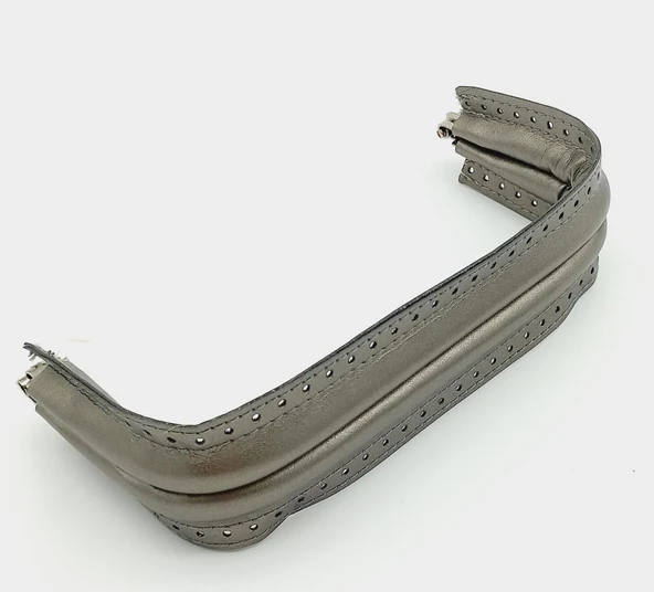 Çanta Aksesuar Parlak Gri Derili 20 Cm Gizli Çanta Bursu