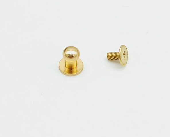 Çanta Aksesuar Vidalı Trok Rivet Light Gold Renk 1 Adet