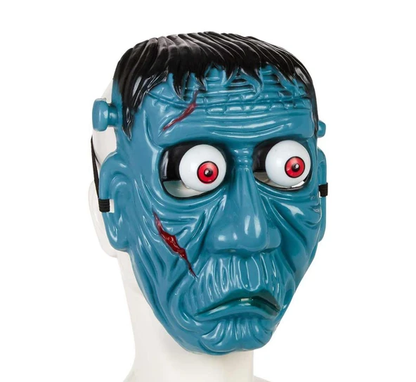 Nessiworld Frankenstein Temalı Sallanan Oynar Gözlü Maske - 5
