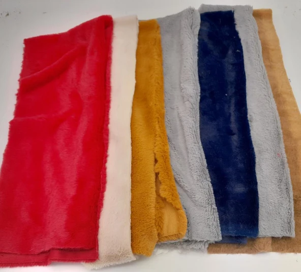 Çanta Aksesuar Renkli 100X17 Cm Kürk Set