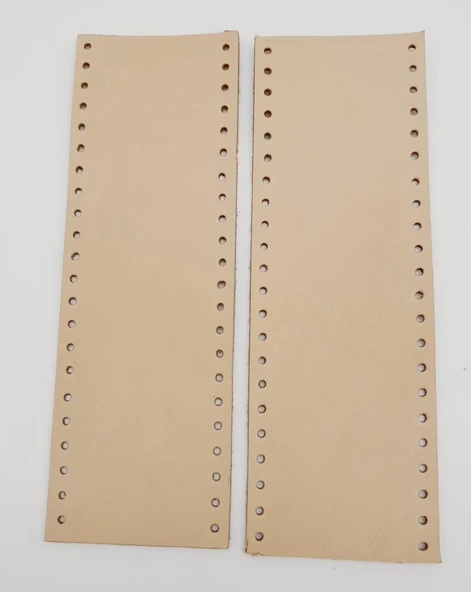 Çanta Aksesuar Ham Doğal Gerçek Deri Tutma Sapı 18X6 Cm Simit Sap