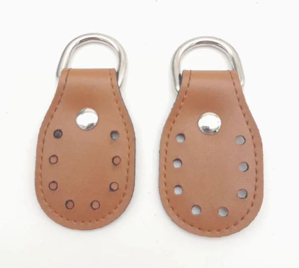 Çanta Aksesuar Açık Taba Çift Kat Dikişli Suni Deri Sapucu Böce Gümüş Metalli ürün görseli 1