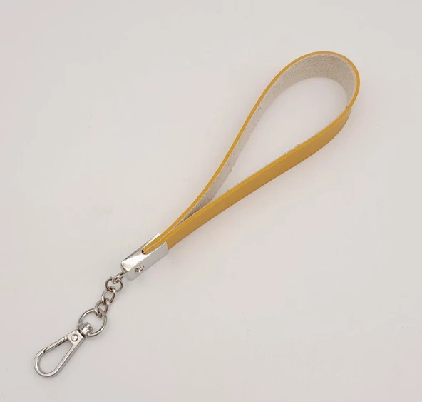 Çanta Aksesuar Hardal Tek Kat Suni Deri Zincirli Elcik Gümüş Metal - Resim 2