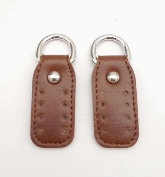 Çanta Aksesuar Taba Çift Kat Dikişli Suni Deri Sapucu Böce Gümüş Metalli ürün görseli 1