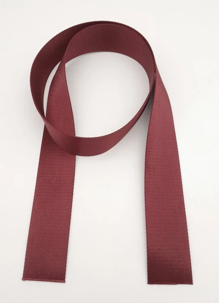 Çanta Aksesuar 4 Cm Bordo Renk Polyester Kolon 1 Metre