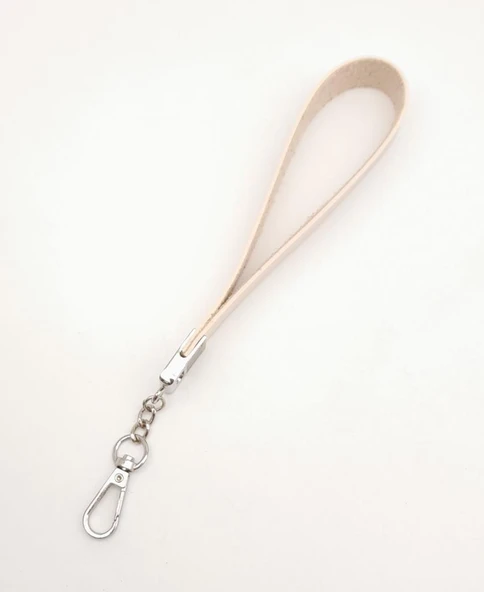 Çanta Aksesuar Krem Tek Kat Suni Deri Zincirli Elcik Gümüş Metal - Resim 2