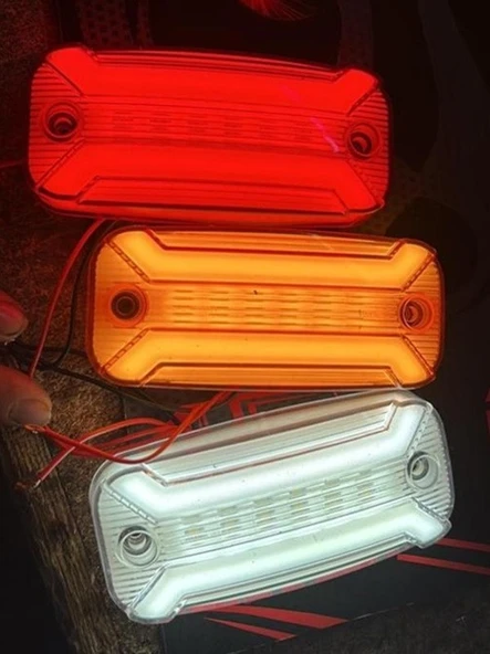 10 Adet Neon Ledli Yan Dorse Kasa Lambası 12-24 Volt Melek Kanadı Turuncu - Resim 5