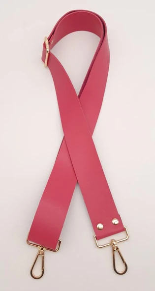 Çanta Aksesuar Suni Deri Fuşya 120X4 Cm Çanta Sapı Kalsap Light Gold Metalli ürün görseli 1