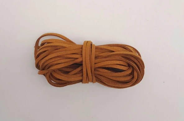 Çanta Aksesuar 5 metre Açık Taba Nubuk Deri İp No:15 ürün görseli 1