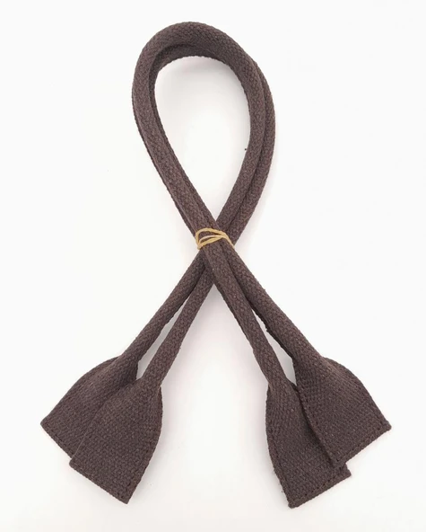 Çanta Aksesuar Pamuklu Kolon Pelikan Model Kahverengi Çanta Sapı