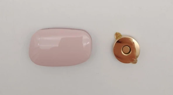 Çanta Aksesuar Pudra Renkli Light Gold Mıknatıslı Kilit