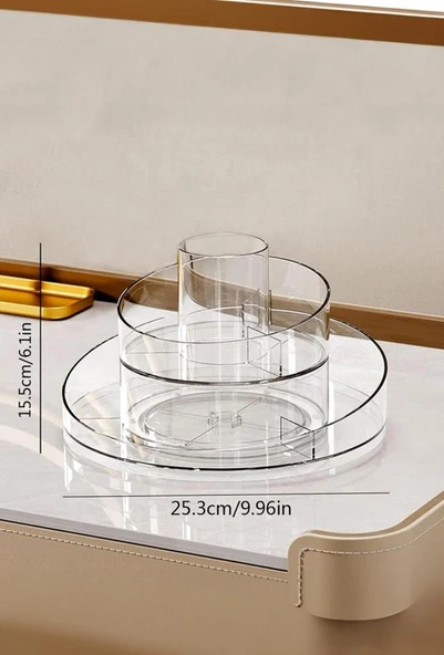 Makyaj Düzenleyici Organizer 360° Dönebilen Makyaj Standı - 3