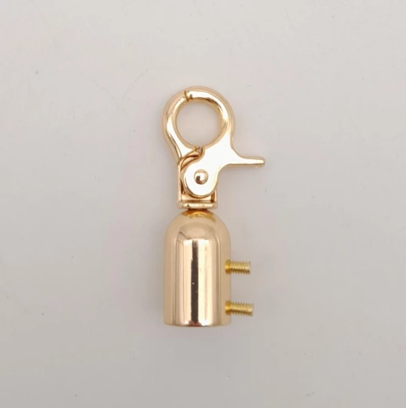 Çanta Aksesuar 12 mm Light Gold Renk Kancalı Kovan 1 Adet - Resim 3