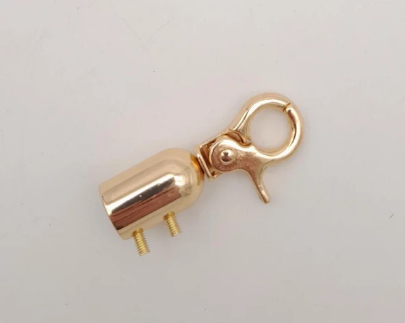 Çanta Aksesuar 12 mm Light Gold Renk Kancalı Kovan 1 Adet - Resim 4