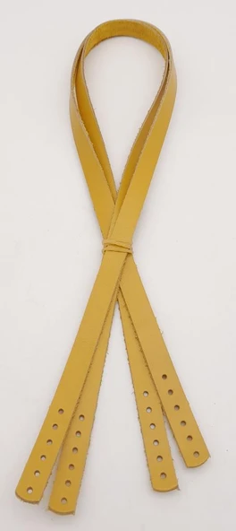 Çanta Aksesuar Gerçek Deri 70x1.2 cm Limon Küfü Renk Çift Çanta Sapı - 2