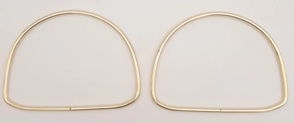 Çanta Aksesuar 12.5 cm D Model Light Gold Renk Metal Çanta Tutma Sapı - Resim 3