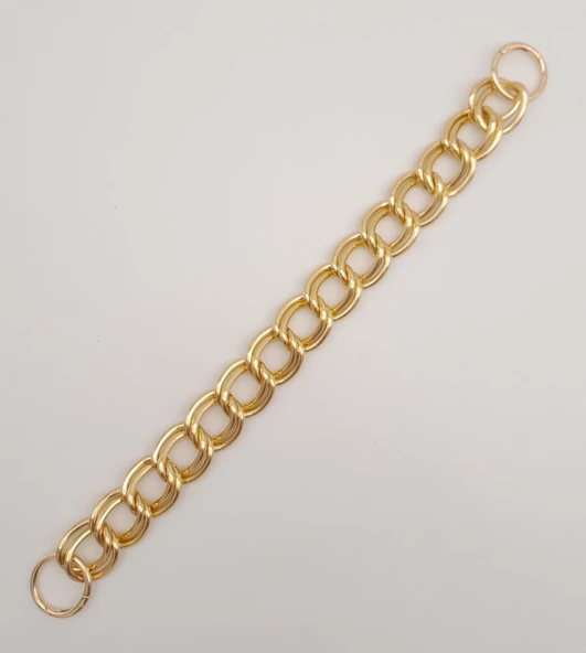 Çanta Aksesuar 38 cm Çift Halkalı Light Gold Renk Zincir - 2