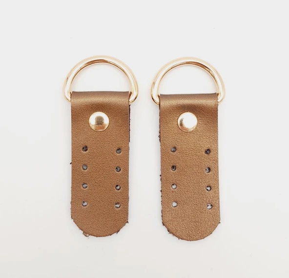 Çanta Aksesuar Tek Kat Suni Deri Sapucu Böce Bakır Renk Light Gold Metalli ürün görseli 1