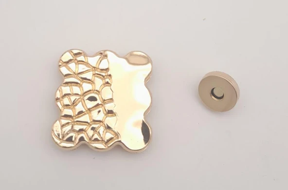 Çanta Aksesuar Light Gold Renk 4.5 cm Mıknatıslı Kilit