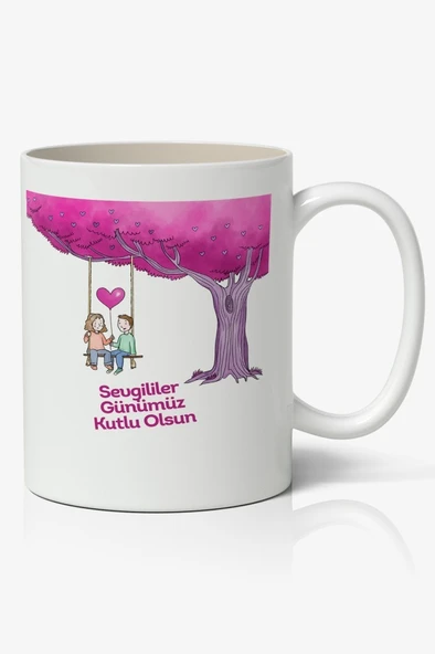 Sevgililer Günümüz Kutlu Olsun Baskılı Kupa Bardak Mod4 ürün görseli 1