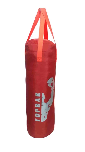Boks Torbası Eldiven, Karabina ev Bandaj Hediyeli İçi Dolu 60x22cm Kırmızı - 2