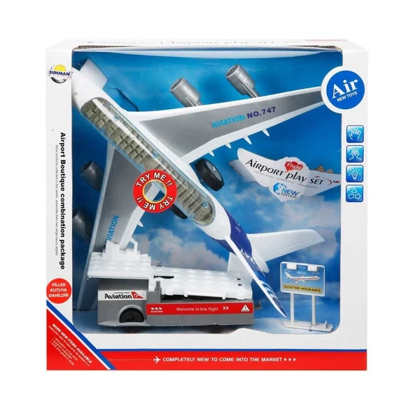 747-30 - UÇAK SETI ARACLI ISIK/SES KUTULU - Resim 2