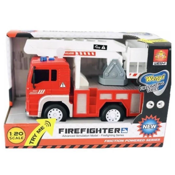 Sesli ve Işıklı İtfaiye Aracı 18 Cm - WY550B - 3