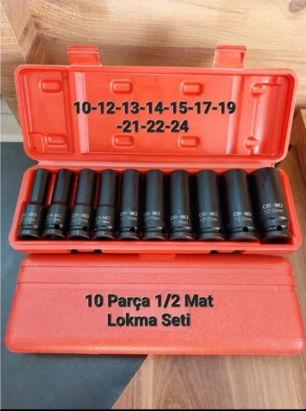 10 Parça 1/2 Derin Havalı Lokma Seti 6 Köşe Havalı Lokma - 2