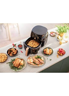 Philips HD9867/90 Premium XXL Siyah AirFryer 7.3L - Resim 6