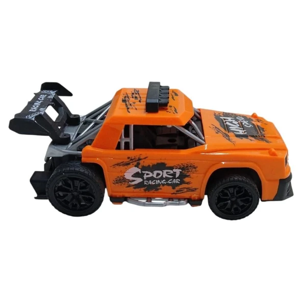 Sürtmeli Yarış Arabası - Turuncu - Resim 4