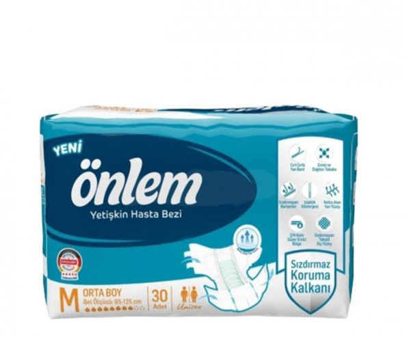 Önlem Bel Bantlı Hasta Bezi M Beden