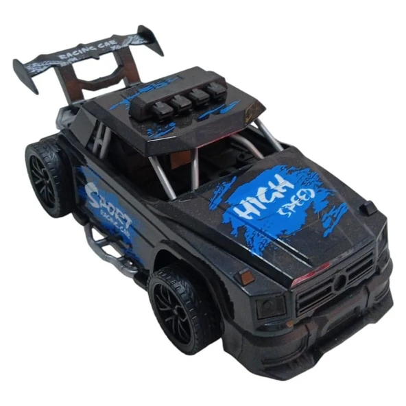 Sürtmeli Yarış Arabası - Siyah - Resim 2