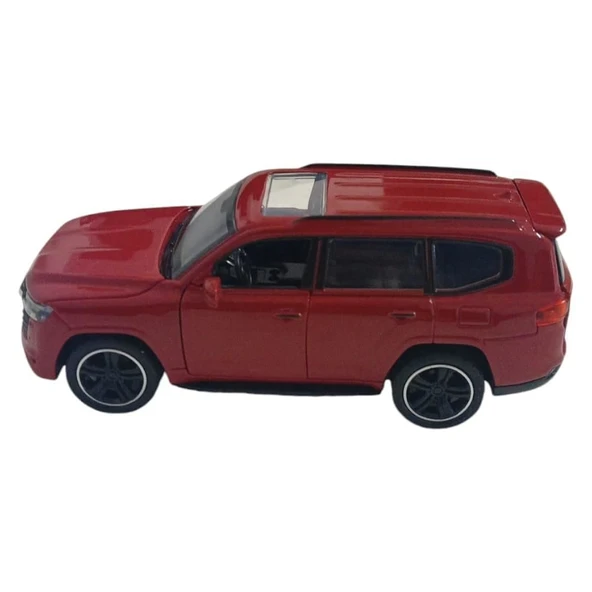 Çek Bırak Metal Sesli SUV Araba 1:32 - Kırmızı - Resim 3