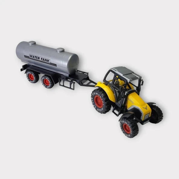 Çek Bırak Römorklu Traktör 25Cm - Sarı Su tanklı - 5