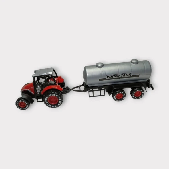 Çek Bırak Römorklu Traktör 25Cm - Kırmızı Su Tankı - 6