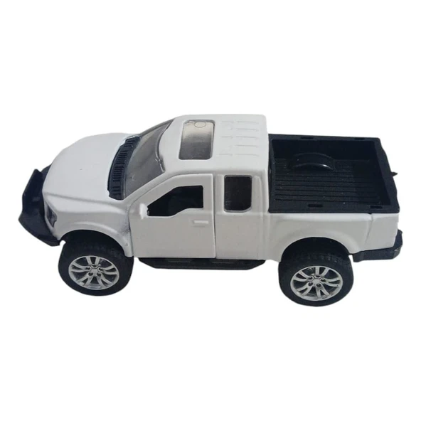 Çek Bırak Metal Arazi Aracı 13 cm - Beyaz - Resim 5