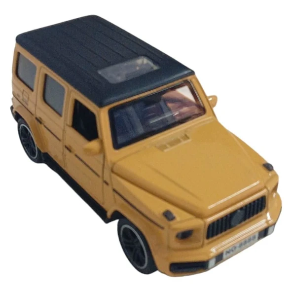 Çek Bırak Metal Sesli SUV Araba 1:32 - Hardal Rengi - Resim 4