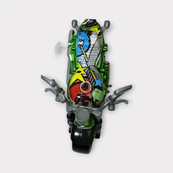 Çek Bırak Custom Motorsiklet 9 Cm - Yeşil - 10