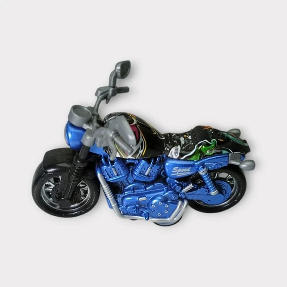 Çek Bırak Custom Motorsiklet 9 Cm - Mavi - 4
