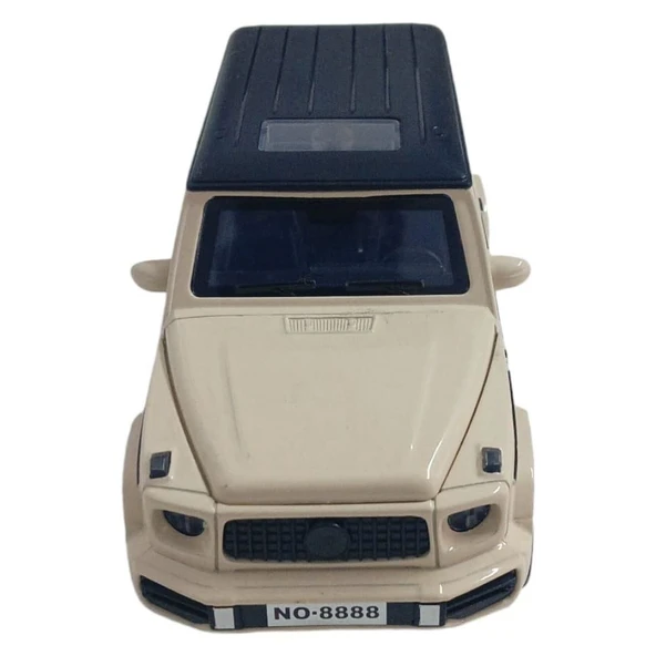 Çek Bırak Metal Sesli SUV Araba 1:32 - Bej - 6