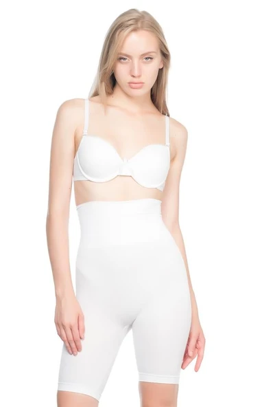 Beyaz Emay 3200 Pantolon Altı Soft Double Boxer Korse - 3