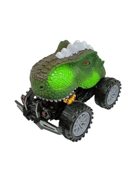 Sürtmeli Dinazor Robota Dönüşen Araba 14 Cm - Yeşil - Resim 2