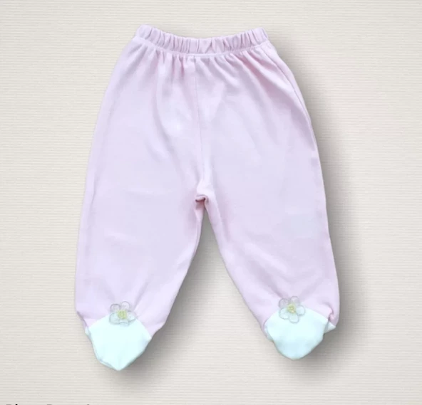 Baharın Çiçekli Kalbi Nakışlı %100 Cotton Antibakteriyel 10lu Zıbın Takımı Hastane Çıkışı Pembe - 7