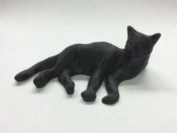 Uzanan Kedi Biblo Masaüstü Dekoratif Hediyelik Süs Eşyası Maket - 4
