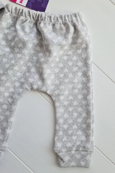 Stay Little Puan Desenli 3'lü Hırkalı Kız Bebek Takım - Resim 6