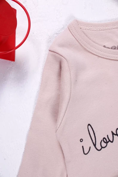 Bıyık Gözlük Desenli 3'lü Erkek Bebek Takımı - Resim 4