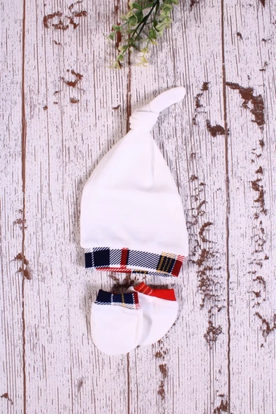 Ekoseli Penguen Desenli Fularlı 5'li Erkek Hastane Çıkışı - 6