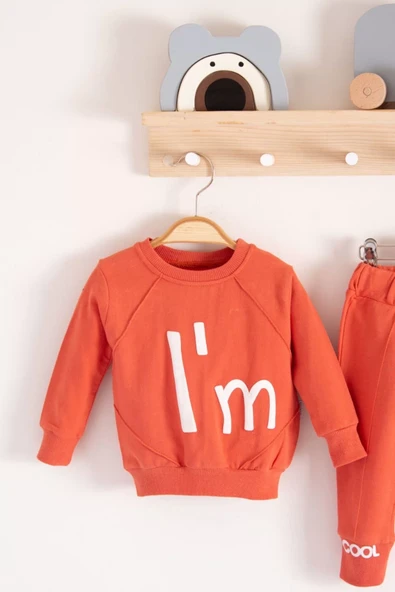 I'm Cool Desenli Pamuklu 2'li Kız Bebek Takımı - Resim 5