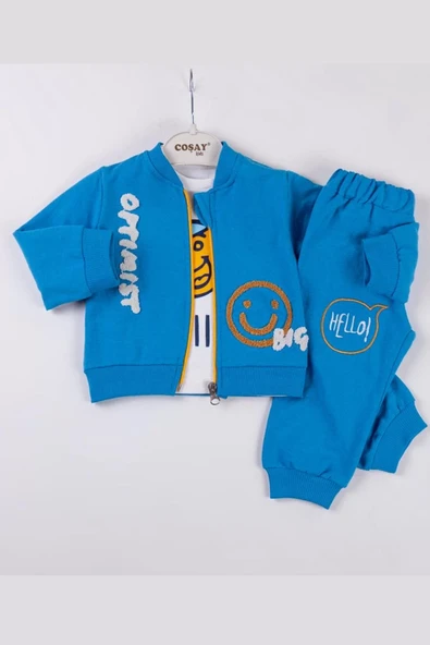 Optimist Nakışlı Erkek Bebek Takım - Resim 3