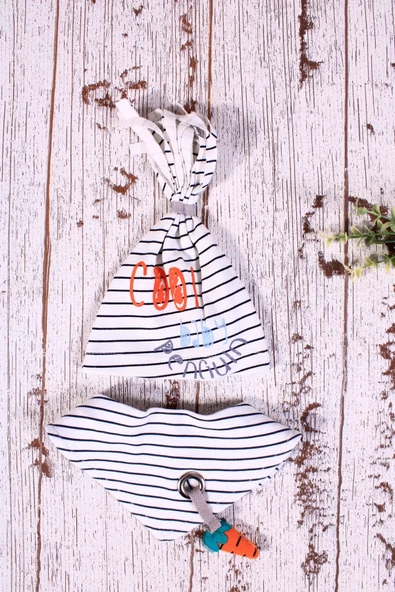 Penguen Desenli Fularlı 5'li Erkek Hastane Çıkışı - Resim 5